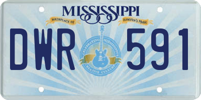 MS license plate DWR591