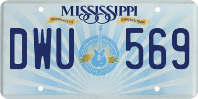 MS license plate DWU569