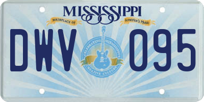 MS license plate DWV095