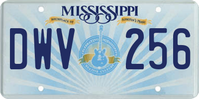 MS license plate DWV256