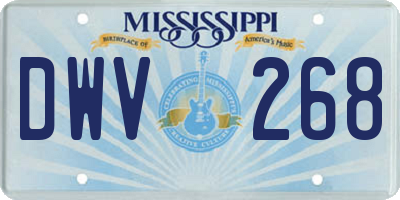 MS license plate DWV268
