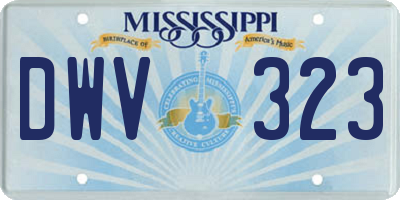 MS license plate DWV323