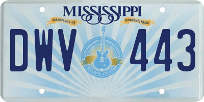 MS license plate DWV443