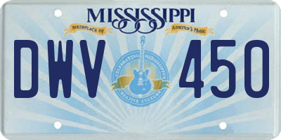 MS license plate DWV450