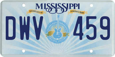 MS license plate DWV459