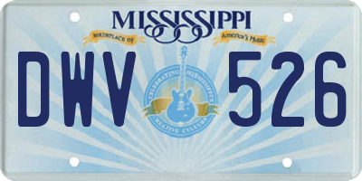 MS license plate DWV526
