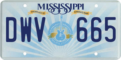 MS license plate DWV665