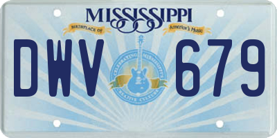 MS license plate DWV679