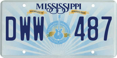 MS license plate DWW487