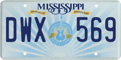 MS license plate DWX569