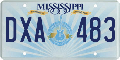 MS license plate DXA483