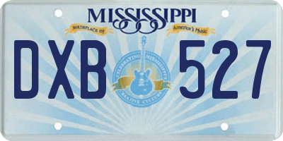 MS license plate DXB527