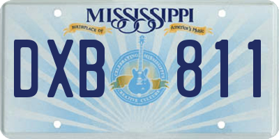 MS license plate DXB811