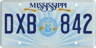 MS license plate DXB842