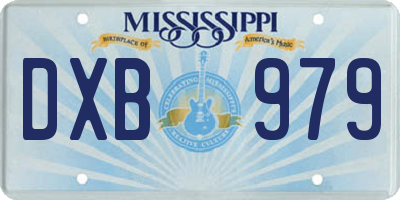 MS license plate DXB979