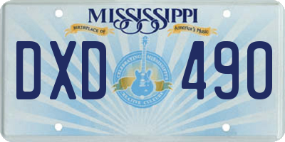 MS license plate DXD490