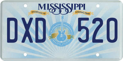 MS license plate DXD520