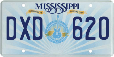 MS license plate DXD620
