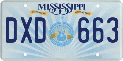 MS license plate DXD663