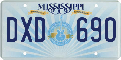 MS license plate DXD690