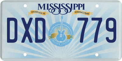 MS license plate DXD779