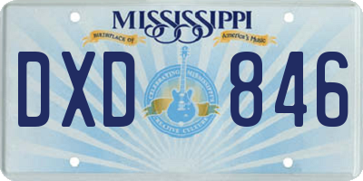 MS license plate DXD846