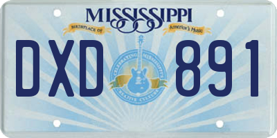 MS license plate DXD891