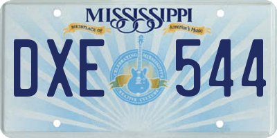 MS license plate DXE544