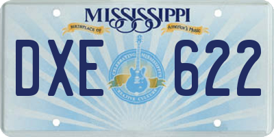 MS license plate DXE622