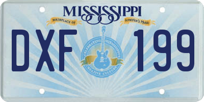 MS license plate DXF199