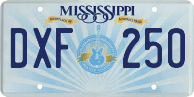 MS license plate DXF250