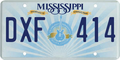 MS license plate DXF414