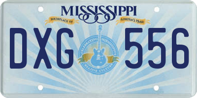 MS license plate DXG556