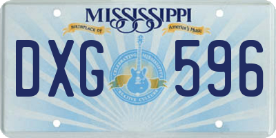 MS license plate DXG596