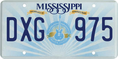 MS license plate DXG975