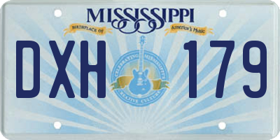 MS license plate DXH179
