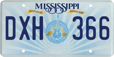 MS license plate DXH366