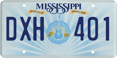 MS license plate DXH401
