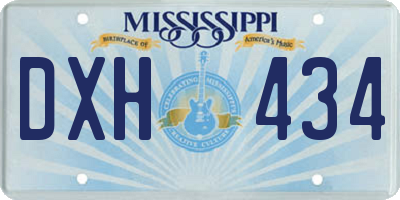 MS license plate DXH434