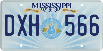 MS license plate DXH566