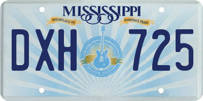 MS license plate DXH725