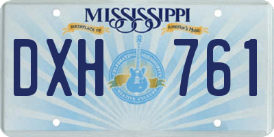 MS license plate DXH761