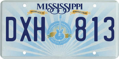 MS license plate DXH813