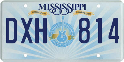 MS license plate DXH814
