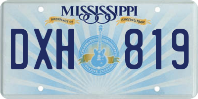 MS license plate DXH819