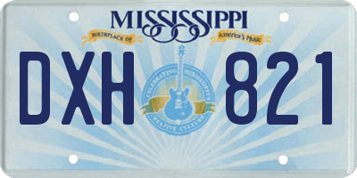 MS license plate DXH821