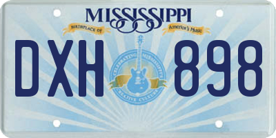MS license plate DXH898