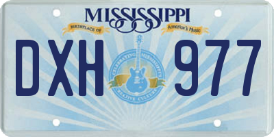 MS license plate DXH977
