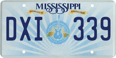 MS license plate DXI339
