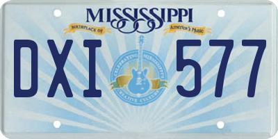 MS license plate DXI577